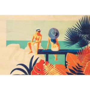 carte postale french riviera couple