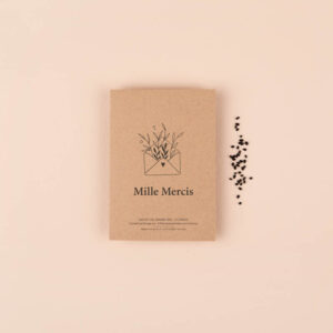 carte mille mercis sachet de graines à semer