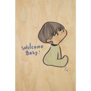carte bois welcome baby