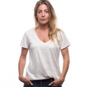 T-shirt femme 100% lin - blanc