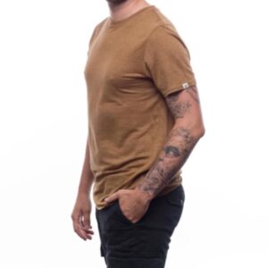 T-shirt homme 100% lin - camel