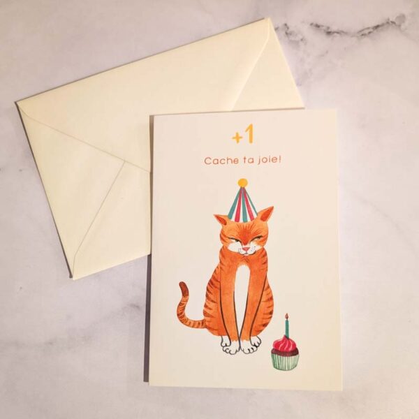 Carte Anniversaire +1 cache ta joie