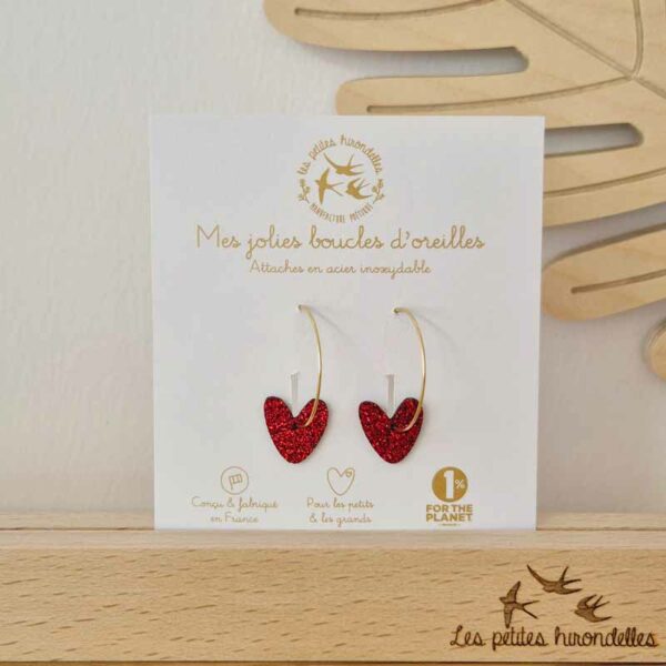 Les Petites Hirondelles - Créoles coeurs – Image 2