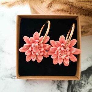 Club Paillettes - Créoles Dahlia - Rose
