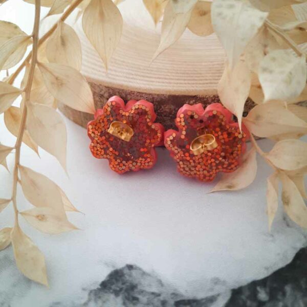 Club Paillettes - Boucles Vanessa rouge – Image 2