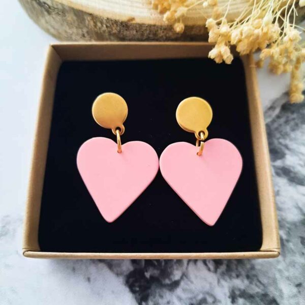 Boucles coeurs - Rose