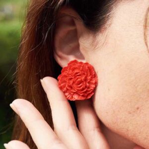 Club Paillettes - Boucles Vanessa rouge