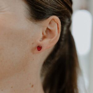 Les Petites Hirondelles - Puces d'oreilles coeurs