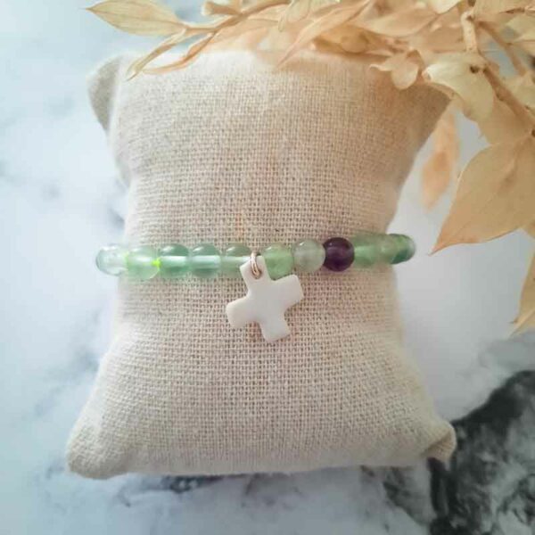 Margote céramiste - Bracelet fluorite