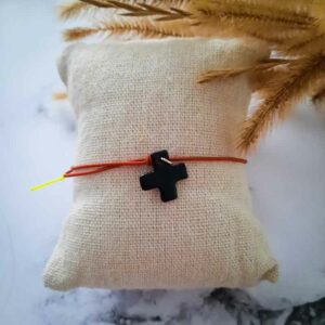 Margote céramiste - Bracelet cordon croix