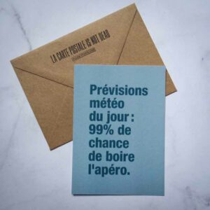 carte postale anniversaire apéro