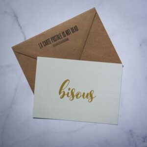 carte postale bisous