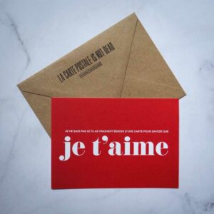 carte postale je t'aime