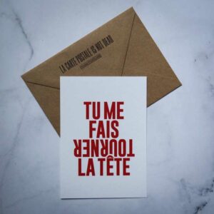 carte postale tu me fais tourner la tête