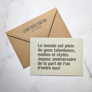 carte postale anniversaire humoristique