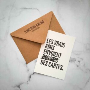 carte postale les vrais amis