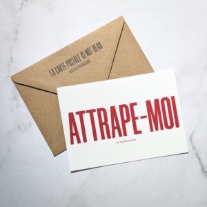 carte postale humoristique attrape-moi