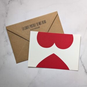carte postale coeur rouge