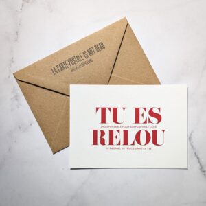 carte postale tu es relou