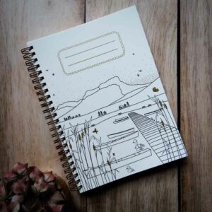 Carnet A5 spirale - Le Mont Granier depuis le lac St André