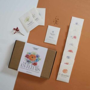 mon année en fleurs coffret de sachets de graines à semer