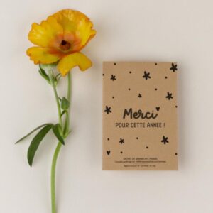 carte merci pour cette année graines à semer