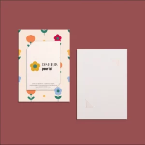 carte des fleurs pour toi sachet de graines à semer