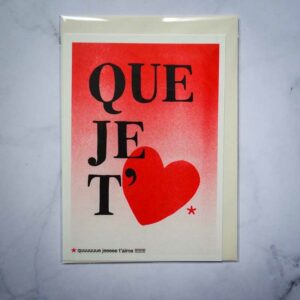 carte rouge que je t'aime