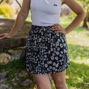 petite jupe fleurie faite en france