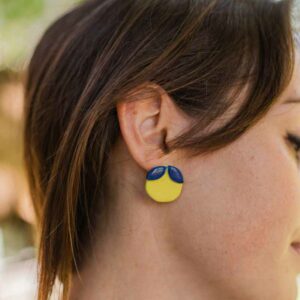 puces d'oreilles céramique colorées