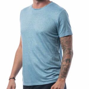 T-shirt homme 100% lin - bleu ciel