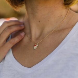 collier 3 coeurs laiton