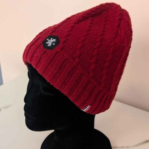 Blanc Bonnet - Bonnet Maud rouge torsadé