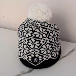 Blanc Bonnet - Bonnet Montagne avec pompon