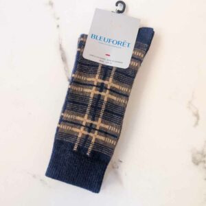 Bleu Forêt - Chaussettes laine & cachemire - 39/42