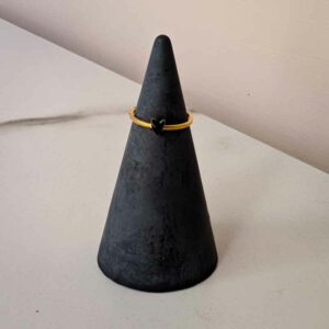 Titlee - Bague coeur noir